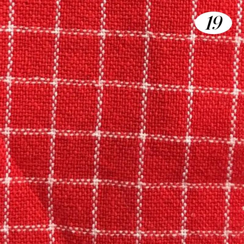 Cotton Yarn Dyed Checkered Fabric DIY Dress Material Breathable Wash Cloth Textile Doll Clothes Handmade Fabric Clothing Supplie 100x140cm