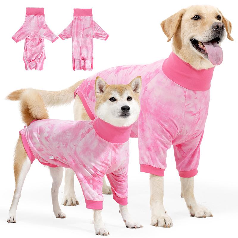 Anti-licking Soft Elastic Cotton Pet Recovery Shirt Croppable Breathable Thin Dog Protective Clothes Pets Accessories for Dogs