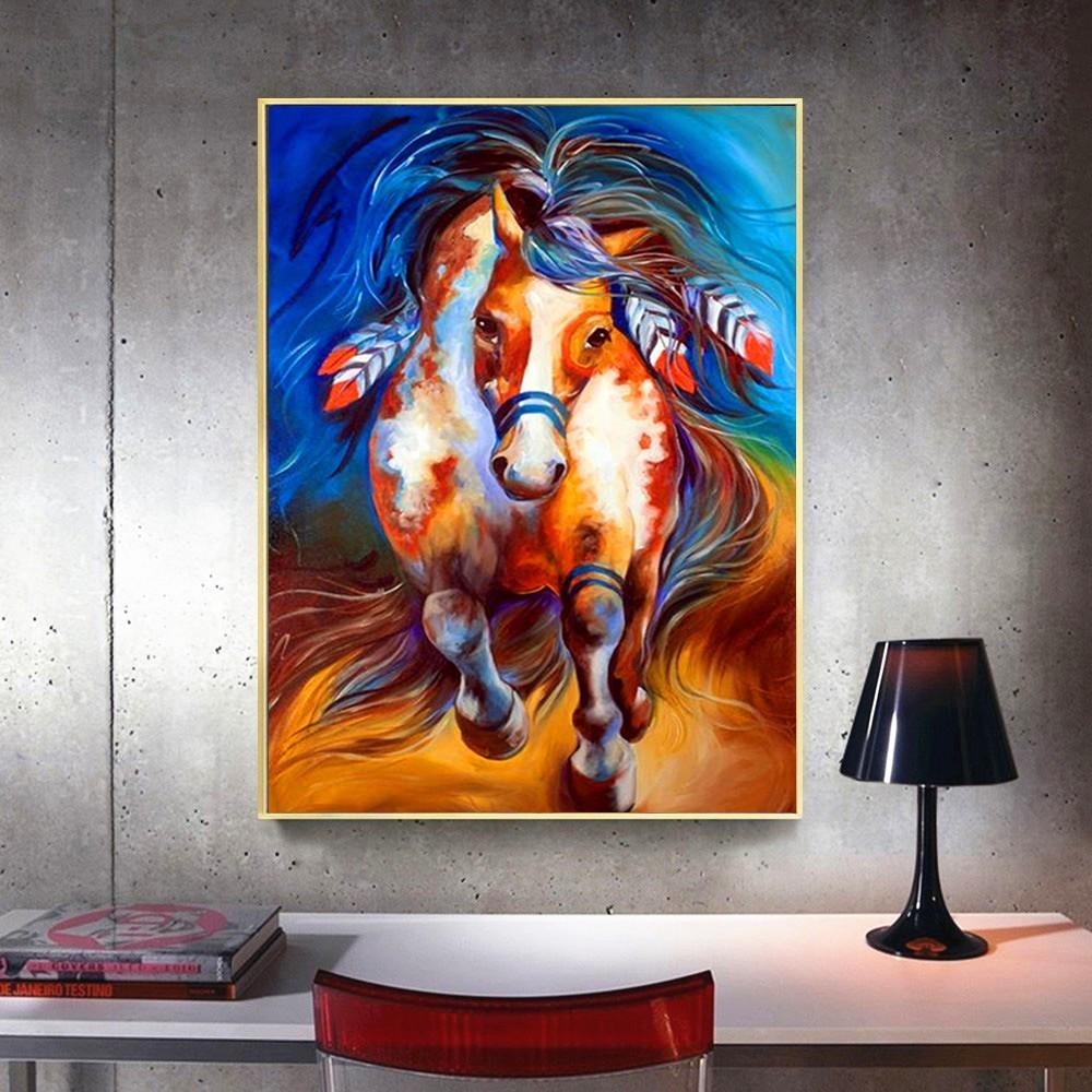 Diamond Embroidery Animals Diamond Painting Round Stones Horse Diamond