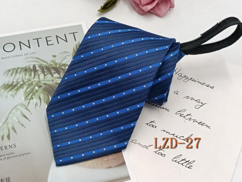 Ανδρική Επίσημη Επαγγελματική Γραβάτα Lazy Φερμουάρ 8Εκ Εύκολη στο Τράβηγμα Ριγέ Μαύρη Γραβάτα Χωρίς Κόμπους