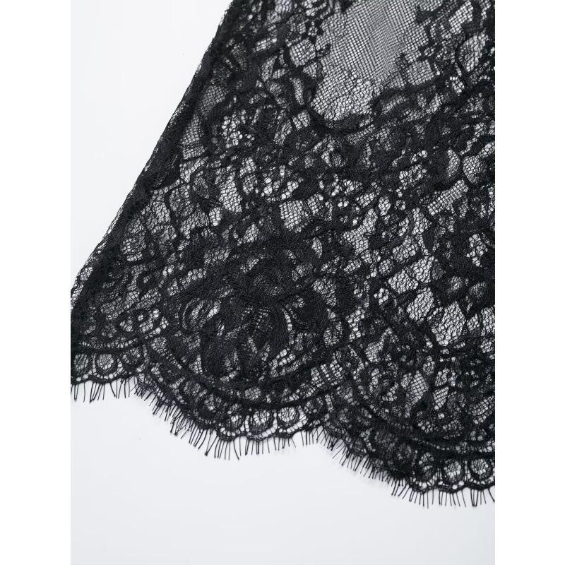 ZR Elegant Women's Lace Patchwork Long Skirt - Slim, Versatile, European & American Commuting Style