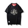 American Retro Niche Pure Cotton Trendy Brand Motorcycle Print Short-Sleeve T-Shirt for Men, Summer Export Men's Clothing, All-Cotton T-Shirt