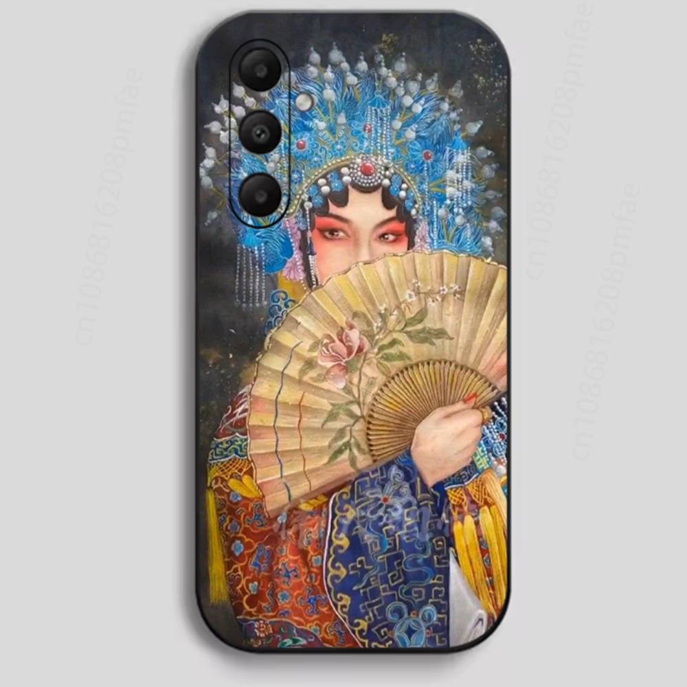 

Chinese Peking Opera Phone Case for Samsung Galaxy A73,23,53,33,24,72,22,52,32,54,A34 Soft Cover 26 Samsung A10 A10S