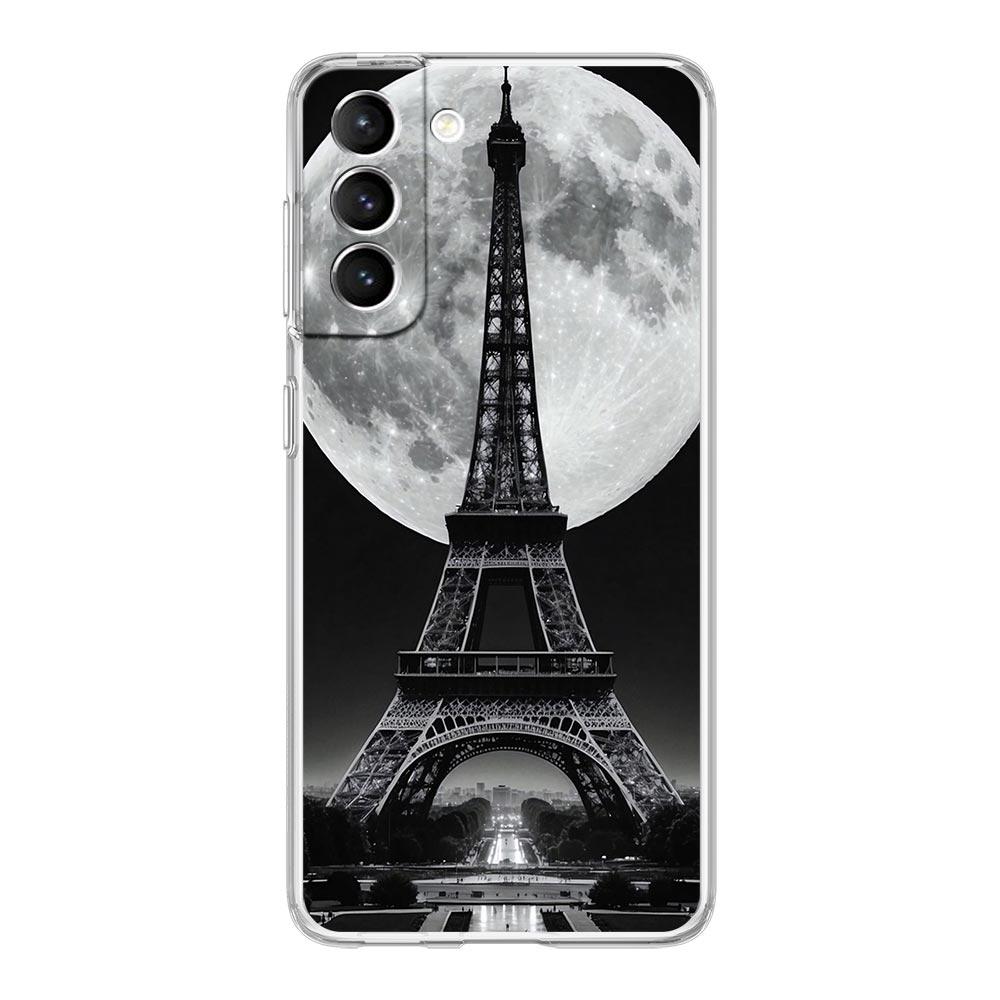 Phone Case For Samsung Galaxy S25 Edge S24 S23 FE S22 Ultra S20 S21 5G S10 Plus S10E Soft Clear Cover Red Umbrella Eiffel Tower