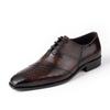 Men Fashion Handmade Dress Shoes Luxury Leather Oxford Shoes Daily Wear Men's Business Casual Office Shoes Coffee Black
