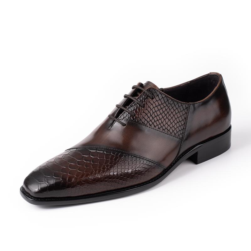 Men Fashion Handmade Dress Shoes Luxury Leather Oxford Shoes Daily Wear Men's Business Casual Office Shoes Coffee Black