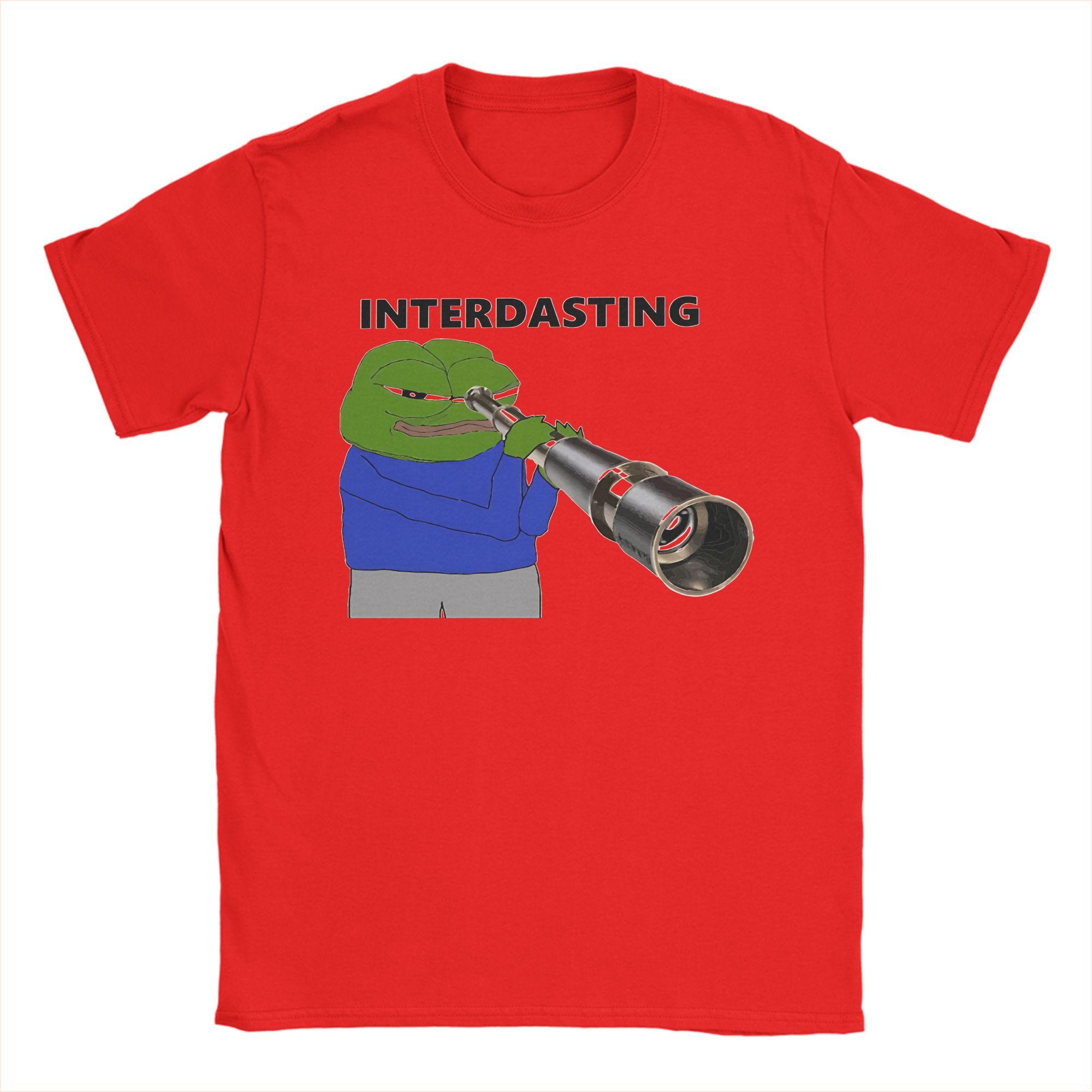 Men Women Graphic Printing Apu Interdasting Pepe T Shirt Tee Cotton Frog Funny Meme Tshirts Clothing S