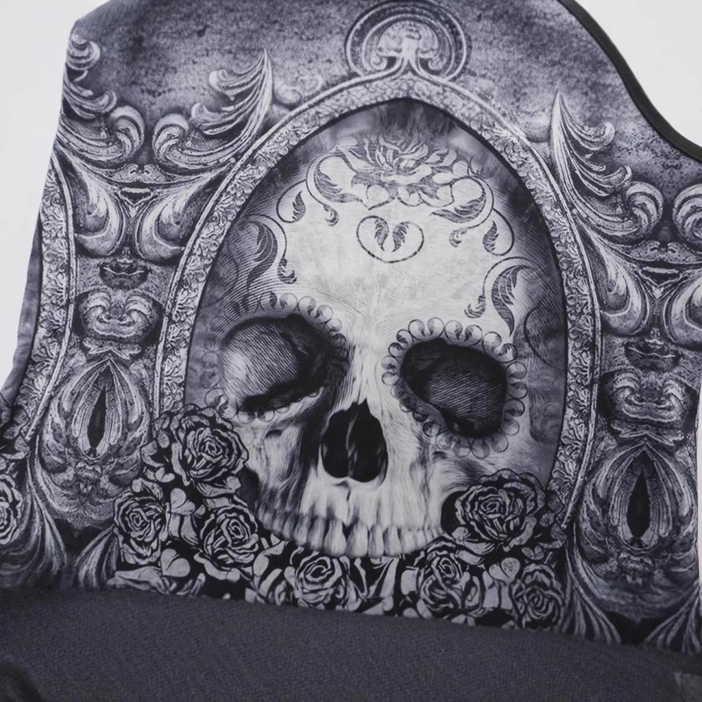 Women's Alien Skull Digital Print Backless Vest