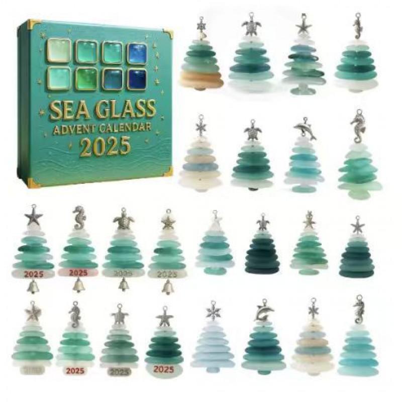 Acrylic Christmas Tree Ornament Blind Box Advent Calendar Decorative Hanging Pendant Holiday Home Decoration