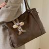Niche large-capacity commuter tote bag autumn new lazy style simple texture casual shoulder bag