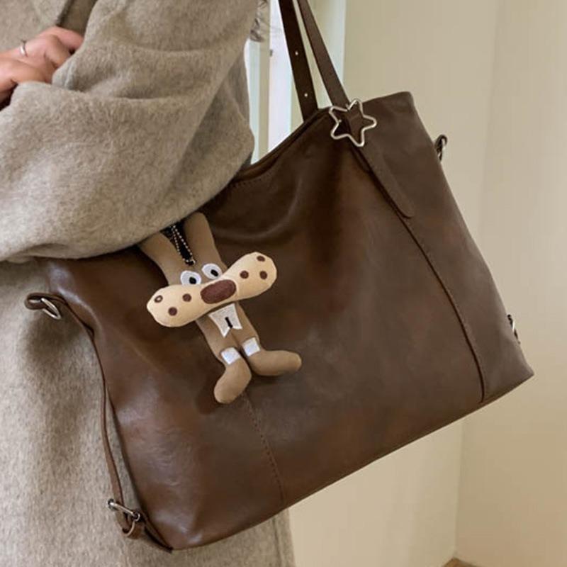 Niche large-capacity commuter tote bag autumn new lazy style simple texture casual shoulder bag