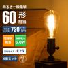 Lepro E26 Edison Bulbs, 60W, Pack of 6, 2700K Warm White, Omnidirectional, 6W ST64, Amber, 720lm, Non-Dimmable, Filament, Retro, Antique Style,
