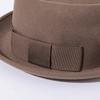 Retro Britse Concaaf Top Wol Fedoras Hoed Man Gekrulde Rand Gentleman Tophoed Herfst Winter Mode Wolle Franse Unisex Vilten Hoed