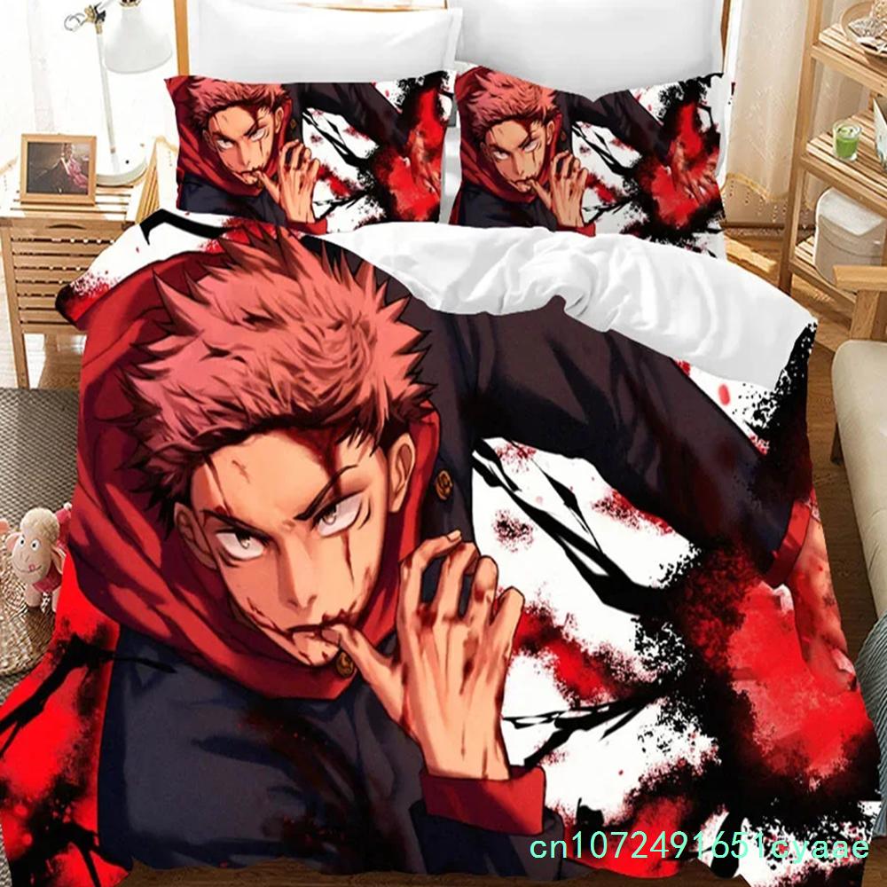 Jujutsu Kaisen Bedding Set Japan Famous Anime Duvet Cover Sets Comforter Bed Linen Twin Queen King Single Size Dropshipping Gift