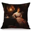 Classic Renaissance Oil Painting Art Throw Pillow Case Europe Vintage Elegant Lady Woman Portrait Sofa Decoration Cushion Cover