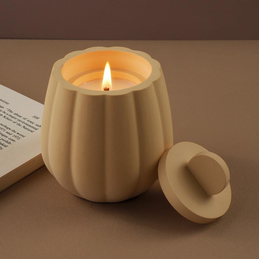 3 Sizes Round Candle Jars Silicone Mold DIY Handmade Reusable Cement Concrete Candle Cup Holder Flower Pot Wax Box Making Molds