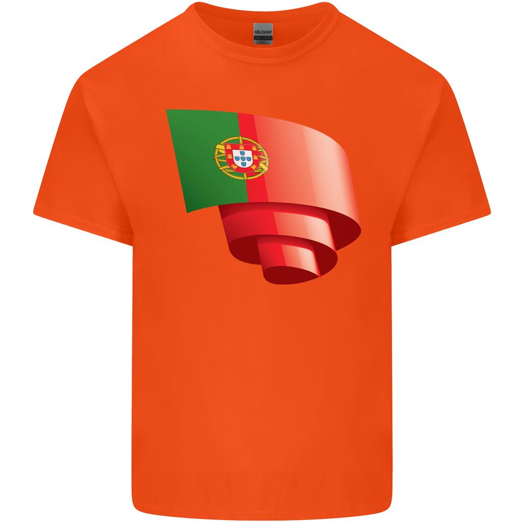 Curled Portugal Flag Portuguese Day Football Unisexs Light Cotton TShirt