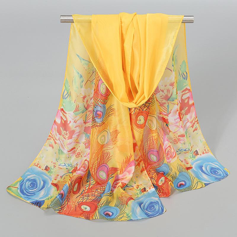 Ethnic New Chiffon Scarf For Women Summer Print Thin Sunscreen Scarves Soft Shawl Foulard Viscose Autumn Female Wrap Shawls