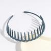 Frosted Solid Color Wide Headband Universal Headband Bangs Broken Hair Wash Face Headband Long Teeth Pressure Hair Headdress Hairpin
