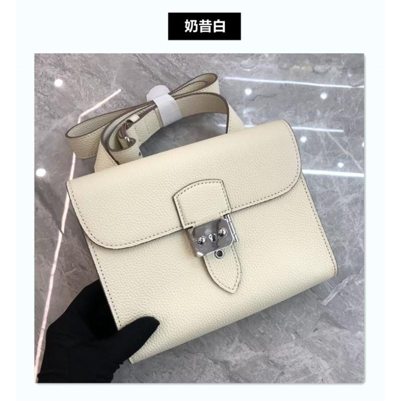 New epechescm letter difference bag, genuine leather women's bag, shoulder crossbody tofu bag, cowhide small square bag.
