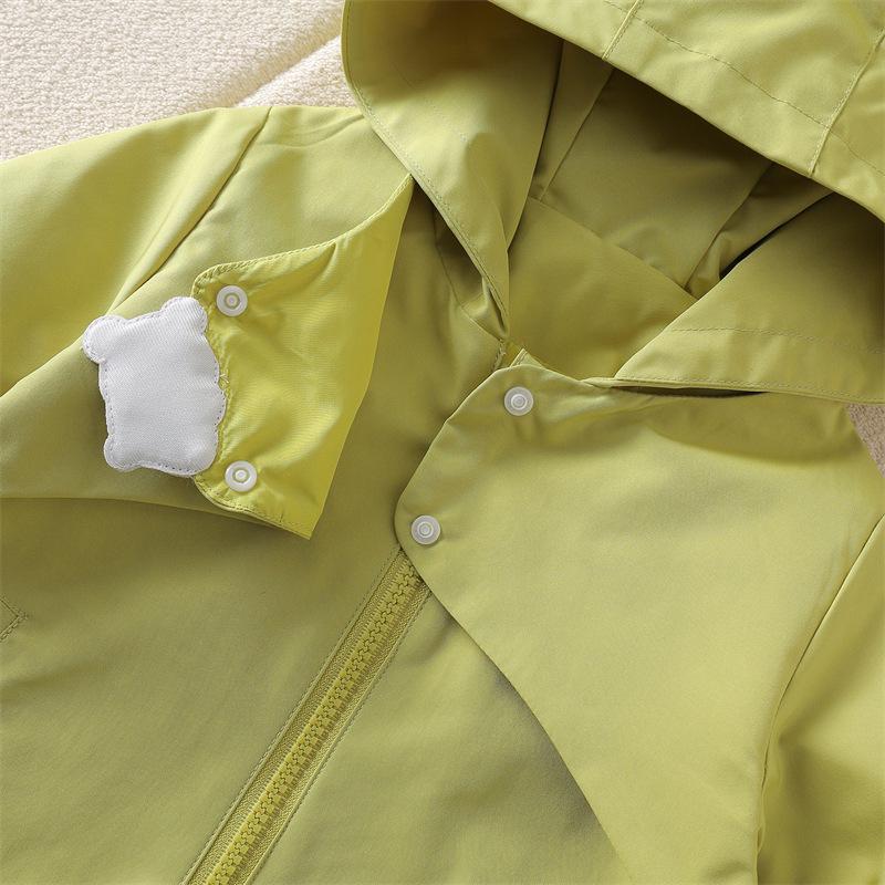 Salopetă de primăvară pentru băieți - Salopetă drăguță cu glugă pentru bebeluș (Primăvară toamnă)