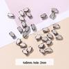 Jingde Stainless Steel Hammer Bamboo Tube Spacer Beads & O Buckle DIY Jewelry Accessories.