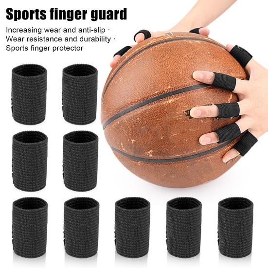 10Pcs Sports Finger Sleeve Thumb Brace Protector Elastic Breathable Finger Tape for Basketball Tennis Gym