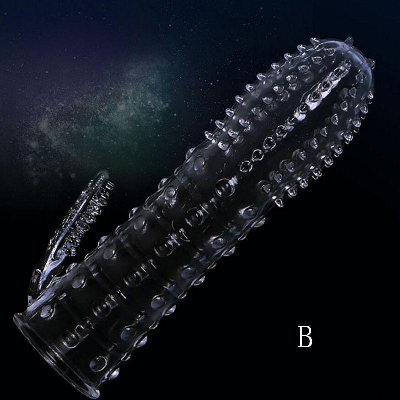 Crystal Ejaculation Delay Sleeve Erection Ring Sexual Aid Male Condom