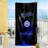 Inter Milan Personalized Text Beach Towel Super Soft Microfiber Quickdry Fabric