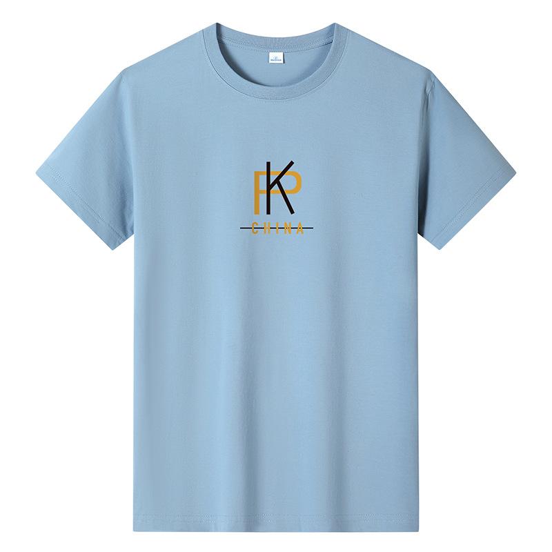 Einfaches Design Herrenmode Kurzarm-T-Shirt aus reiner Baumwolle Casual Tee M-6XL