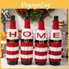 Cozy And Stylish Knitted Letter Wine Bottle Cover Perfect For Christmas Celebrations