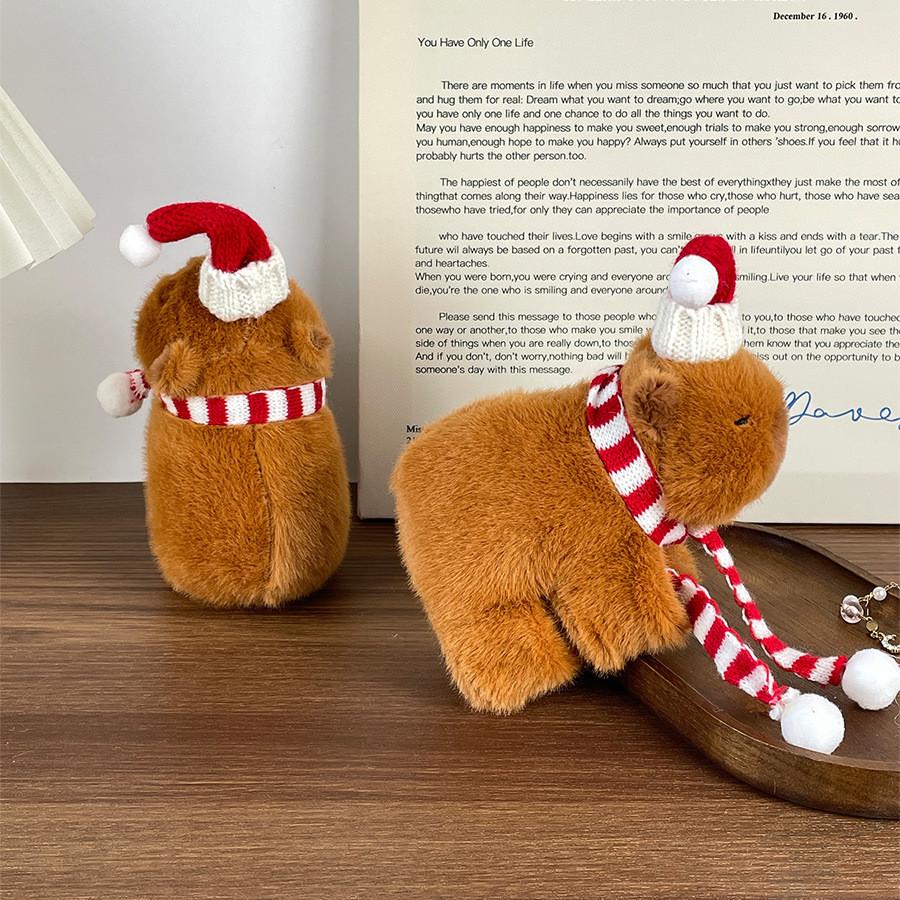 Capybara Cozy Christmas Plush Toy Wristband With Short Plush Design For Gifting