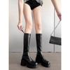 Keep your own money! British style white platform Martin boots, small height-increasing elastic thin boots