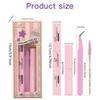 Waterproof Eyelash Extension Glue With Tweezers Non-Irritating Lash Clusters Kit With Remover With Brush Lash Glue Remover