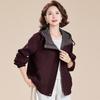 Autumn Casual Plus Size Short Windbreaker for Stylish Moms 50+