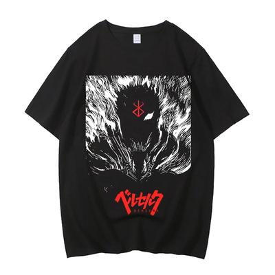 Anime Berserk T-Shirt Sommer Herren Damen Hohe Qualität Baumwolle Kurzarm T-Shirt Bedrucktes T-Shirt Oberteile 2026 Tee Trend Fans Kleidung