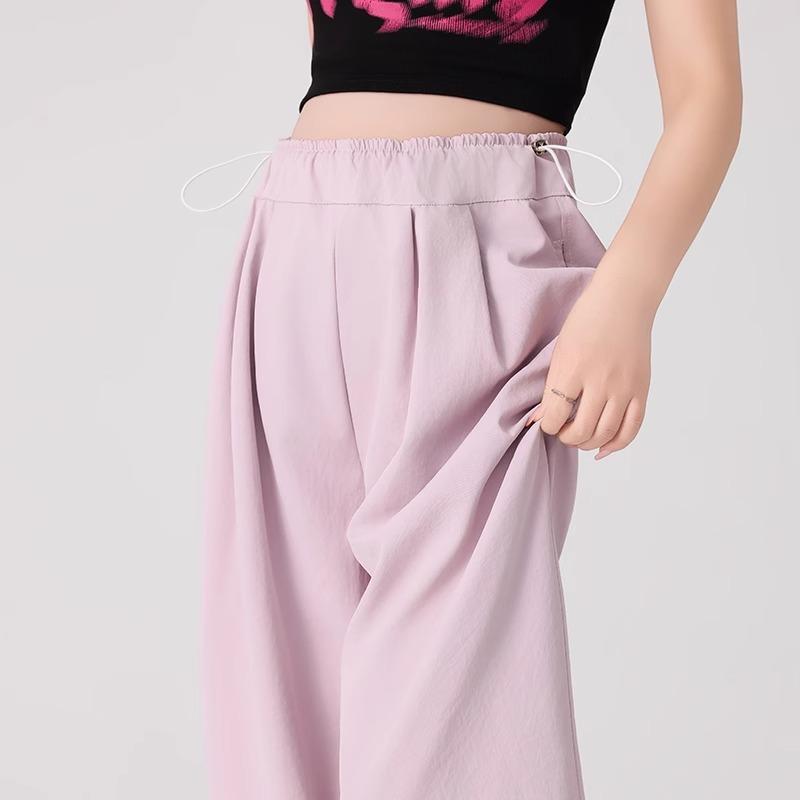 Thin Pregnant Women In Summer Wear Wide-leg Pants Without Support and Do Not Restrain The Belly. Casual Trousers Can Be Worn Postpartum