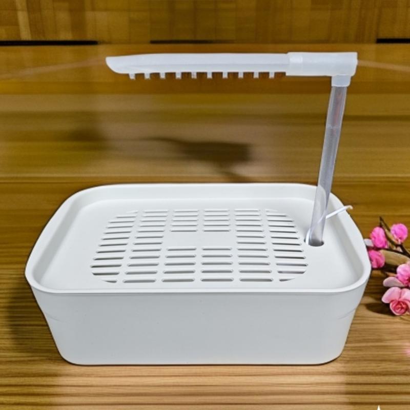 USB Power Electric Parrots Bath Tub Shower Basin with Easy Control Water Flows for Small to Large Bird Daily Shower Use colore grigio