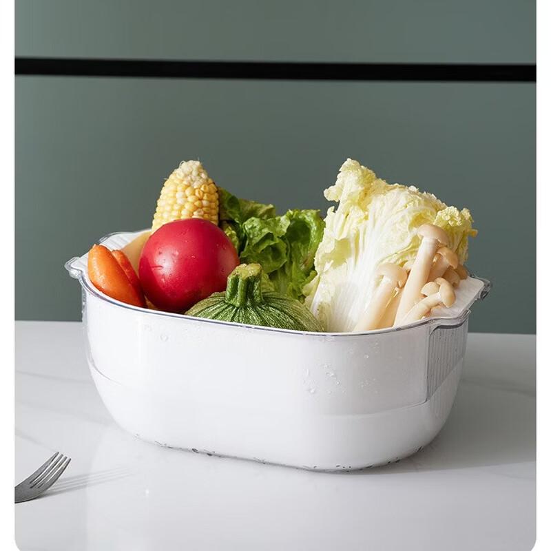 ShengLeJu Double-Layer Drain Basket Set