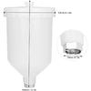 Cup for Hvlp Guns Spray Gun Paint Cups Plastic 600Ml Spray Gun Pot Plastic Stainless Steel Threaded Connector Hand Tool Accessories