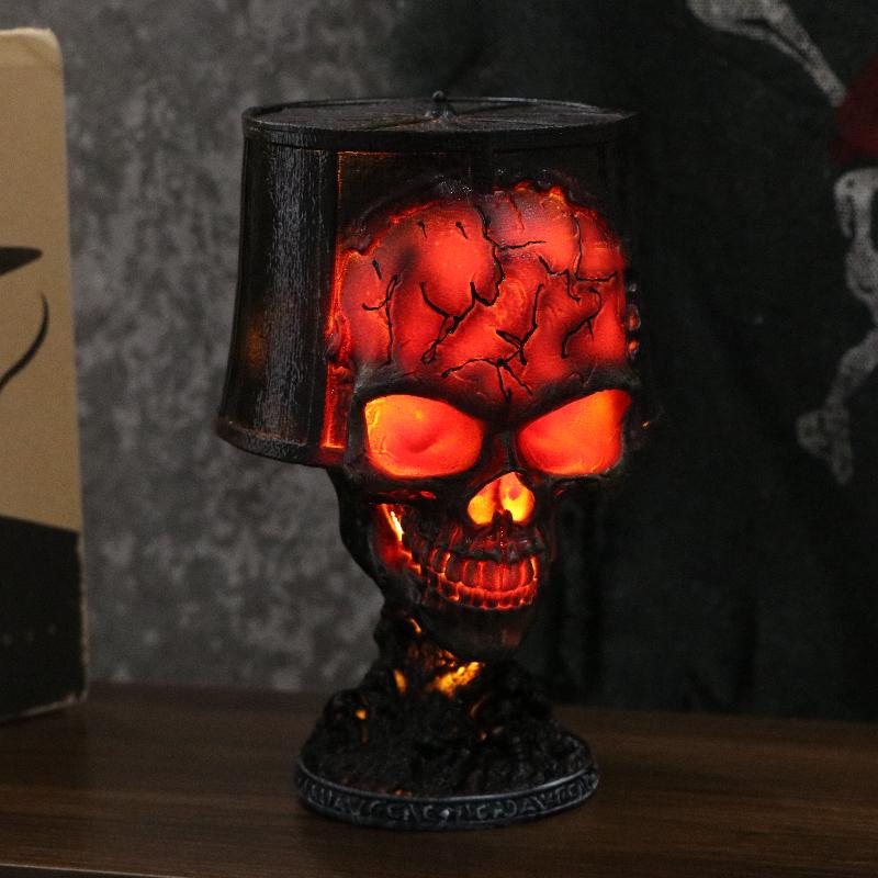 Halloween Gothic Skull Lamp Usb Plug Lava Skeleton Decorations For Home Desktop Ornaments Gift