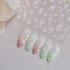 Tomoni Crystal Diamond Nail Stickers: Popular Spring Peach & National Style Mixed Designs for Children and Mobile Phones