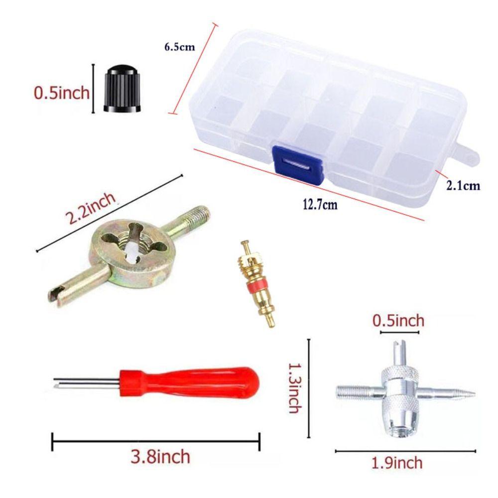33Pcs Multi Function Tire Valve Repair Tool Kit Rust-proof Valve Removal Puller Tool  Motorcycles