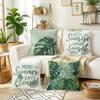 Tropical Vibe Leafy Pillow CoversLiving Room Sofa Cushion Cover, Soft and Comfortable, Bedroom Room Decoration