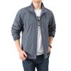 Men's Summer Stand-up Collar Loose Fit Casual Outdoor Windbreaker - Breathable, Hoodless Skin Coat