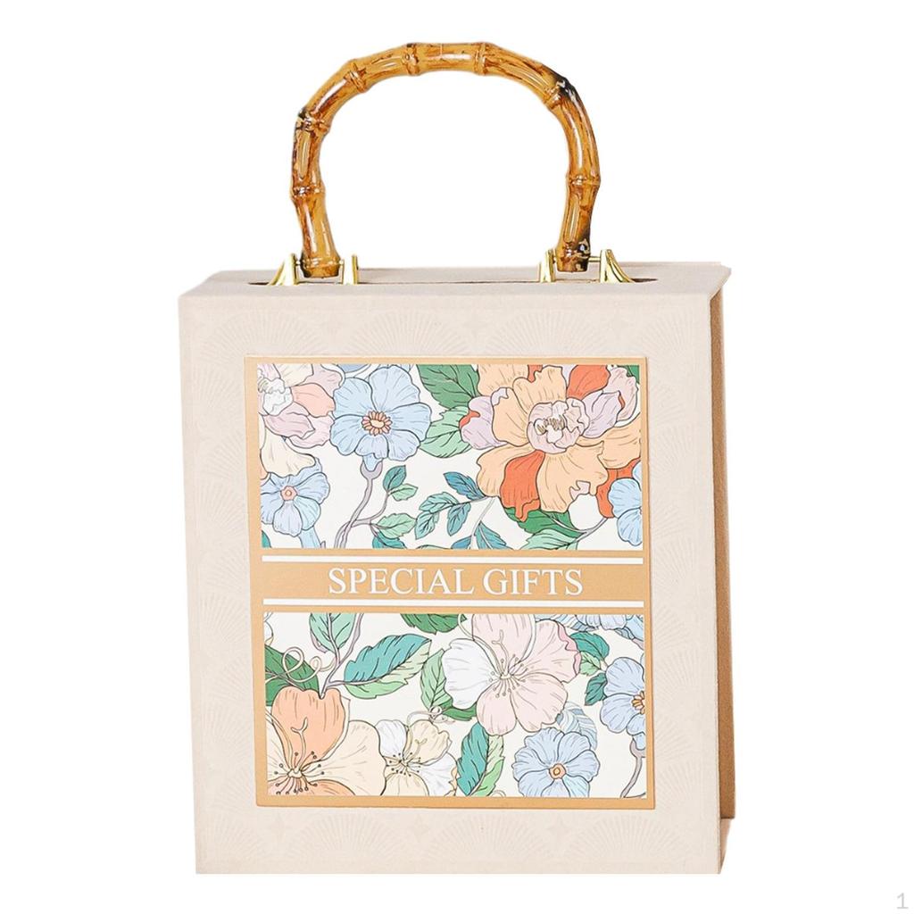 Brautjungfern-Geschenkbox Hochzeits-Süßigkeiten-Dekoration Geprägte Blume Gedruckt Andenken