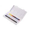 Watercolor Box - Sennelier - 24 Half-pans - Travel - Elastic Strap - Assorted Colors