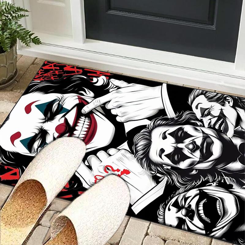 Cool clown Pattern Office Rug Chair Mat, Game Carpet, Suitable for Front Door, Bedroom, Living Room, Desk, Holiday Gift