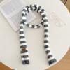 Handcrafted Knit Colorblock Scarf Unisex Japanese Minimalist Chic Wrap Warm Winter Accessory 170cm