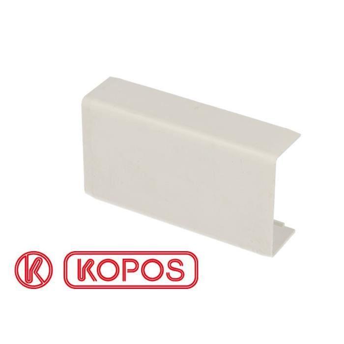 Jonction linéaire - KOPOS - PVC auto-extinguible - 40 x 20 mm - Blanc